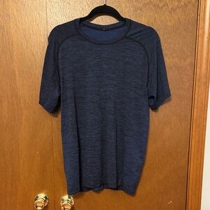 Lululemon Blue Heather Athletic Short Sleeve Tee
